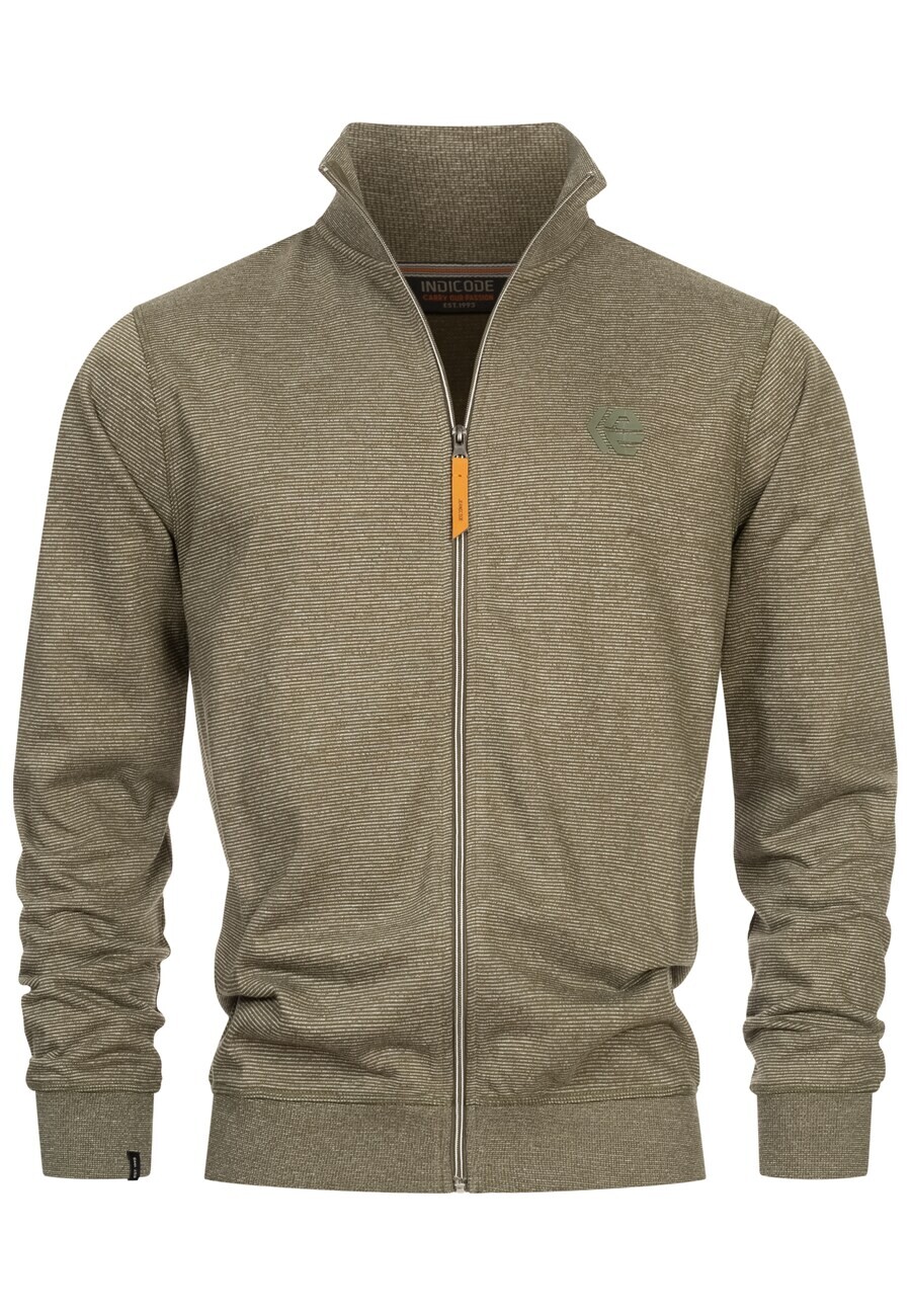 

Куртка на молнии INDICODE JEANS Zip-Up Hoodie Yanic, оливковый