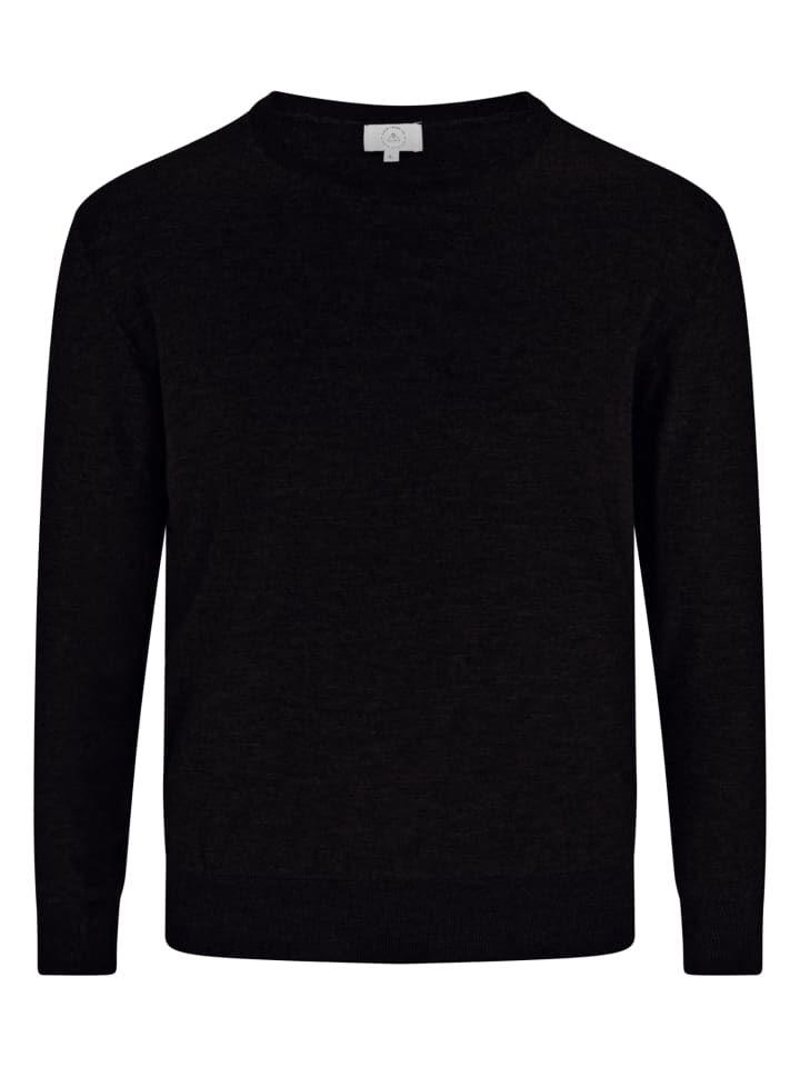 

Свитер с круглым вырезом черного цвета CASH-MERE.CH