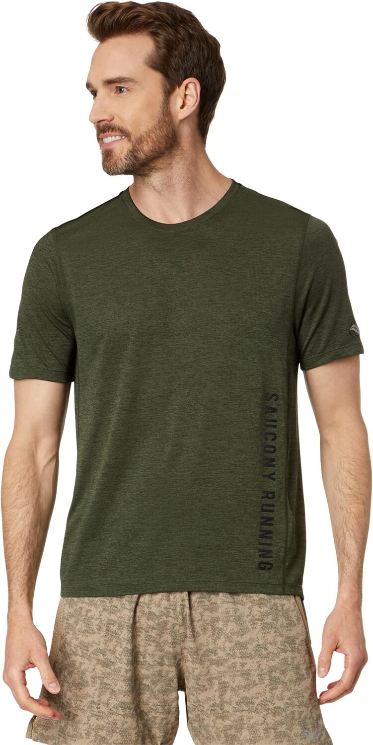 

Рубашка Saucony Stopwatch Graphic Short Sleeve, цвет Climbing Ivy Heather