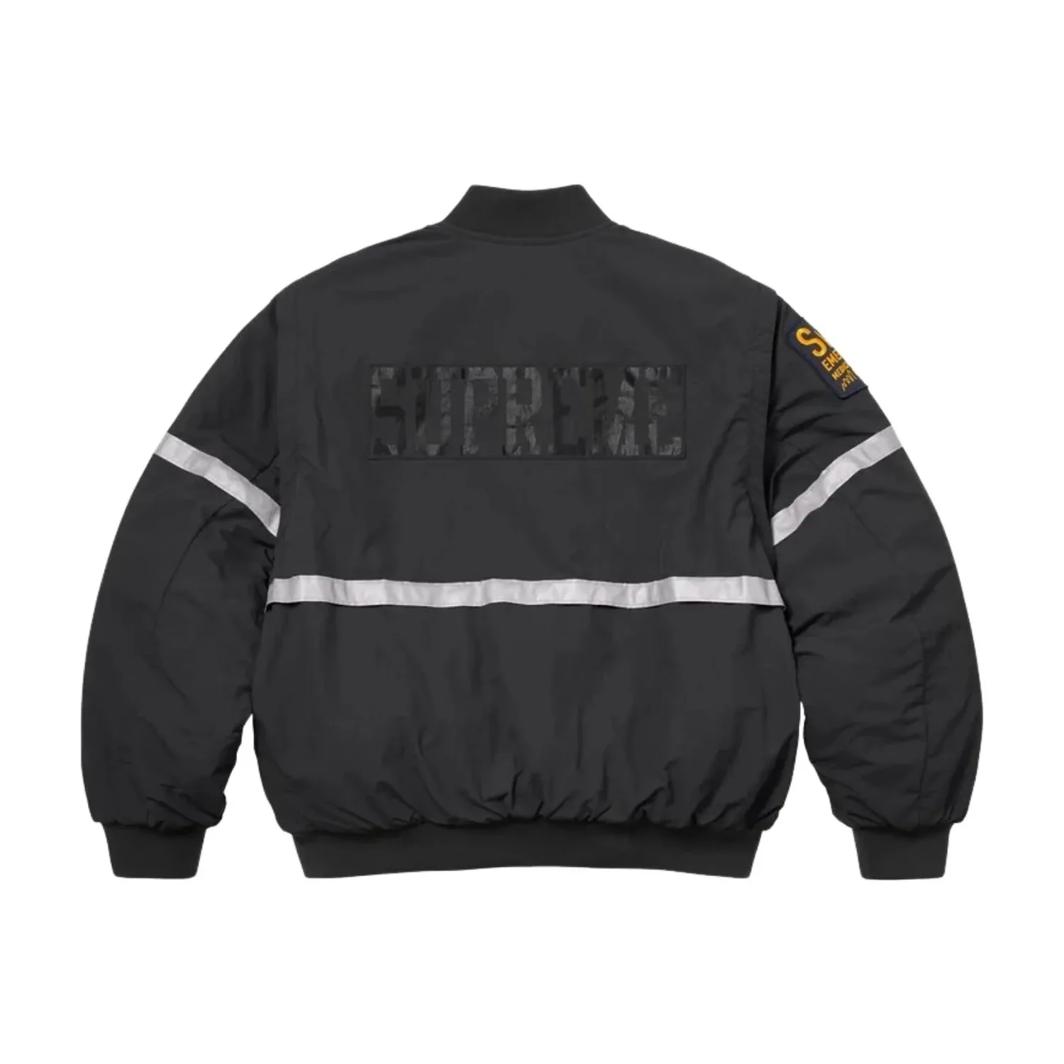 Куртка Supreme SS26 с отстегивающимися рукавами и светоотражающими полосами, черная — фото 2
