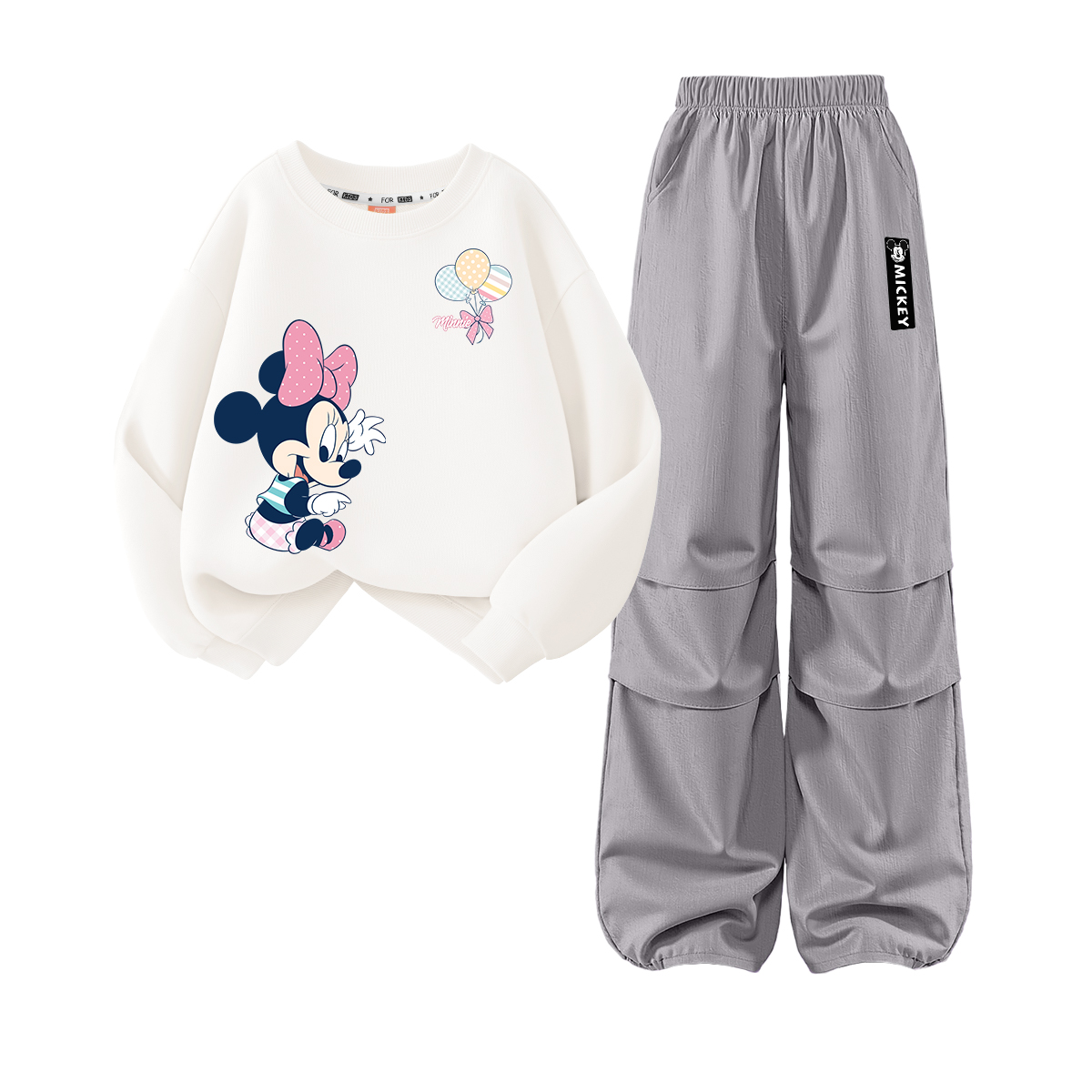 

Детская повседневная спортивная одежда Disney, белый/серый