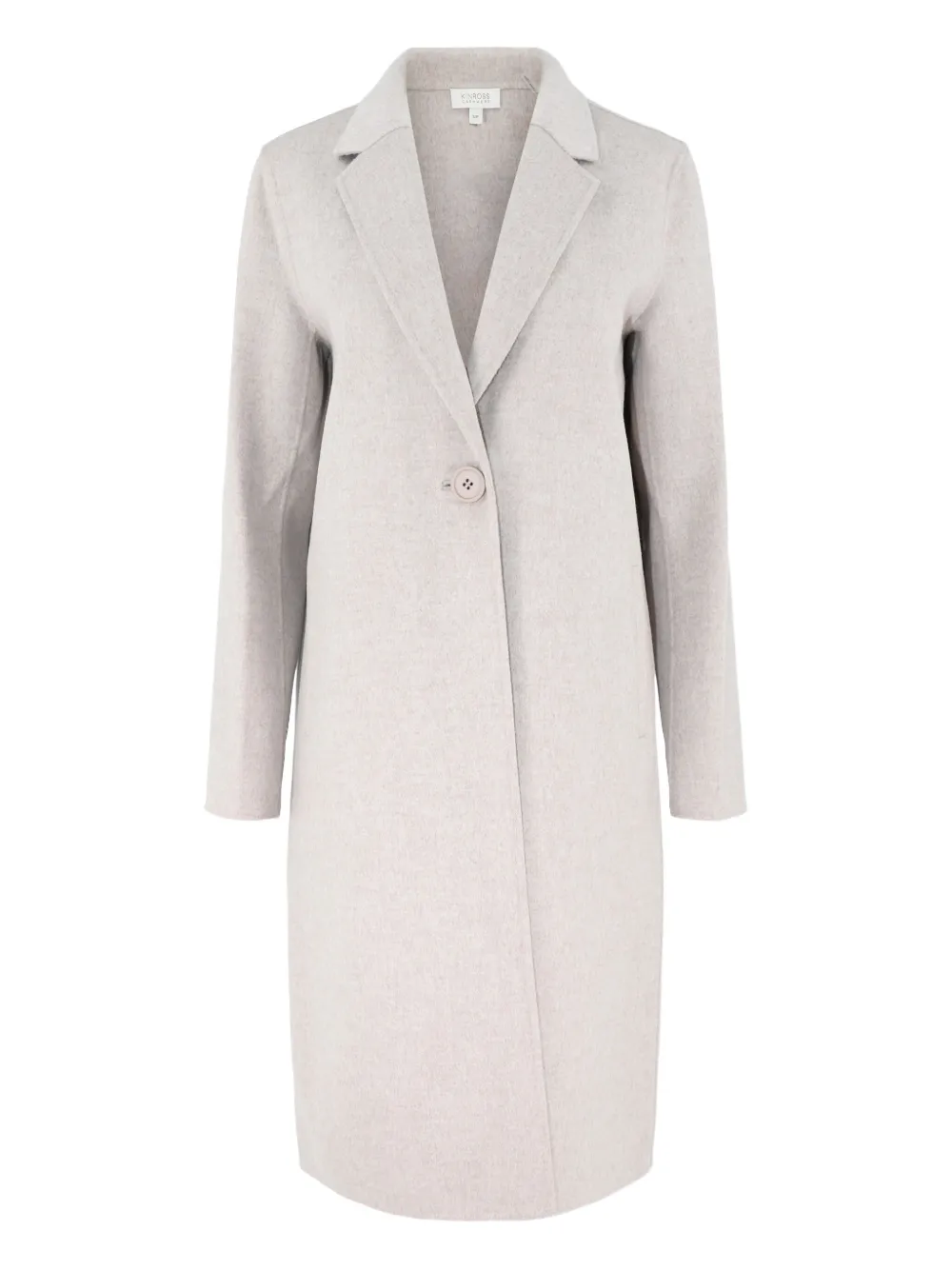 

Пальто с заостренными лацканами Kinross Cashmere, серый