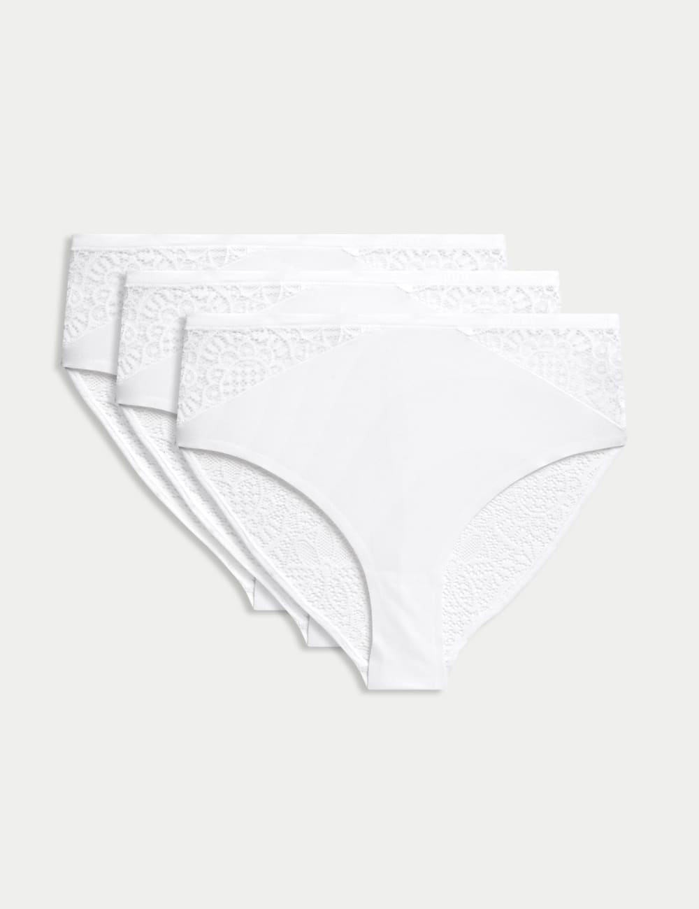 

3 шт. мягкие бразильские трусики с высокой талией Body by Marks & Spencer, белый