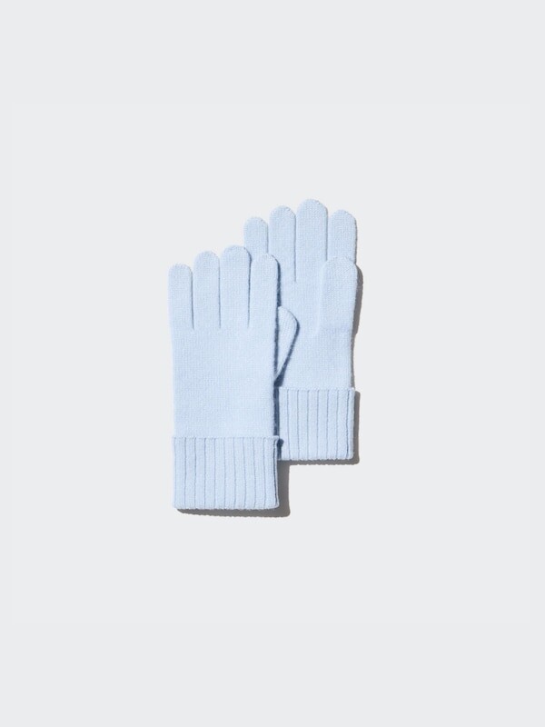 

Кашемировые вязаные перчатки Uniqlo, синий