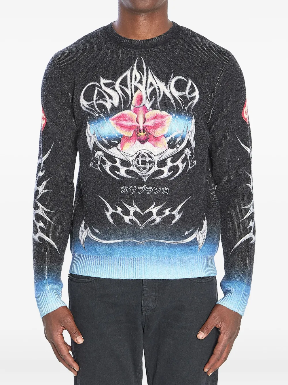 

Свитер с принтом «Blades» Casablanca, серый