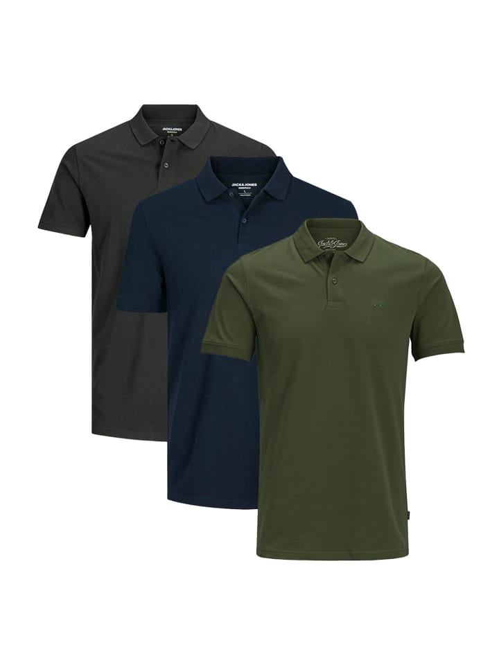 

Футболка поло Jack & Jones, цвет schwarz/blau/grün