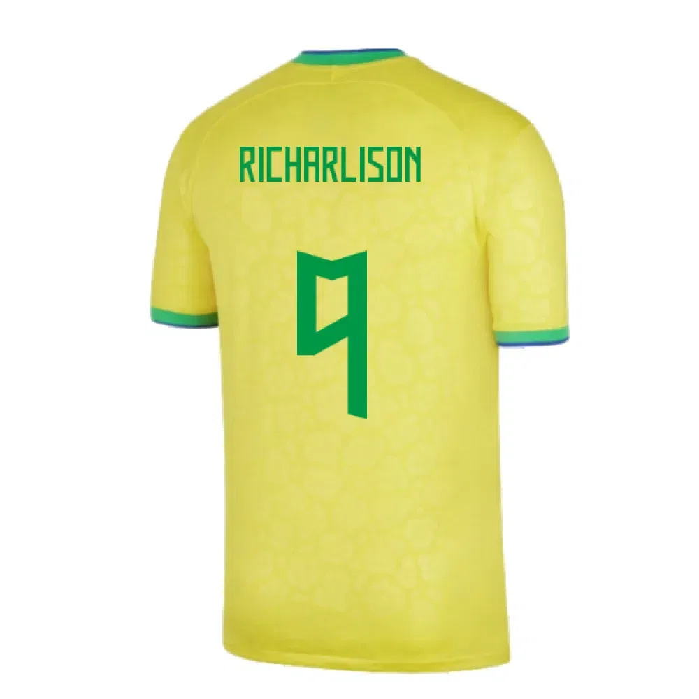 Детская футбольная форма Richarlison 9, Бразилия Brazil, желтый — фото 2