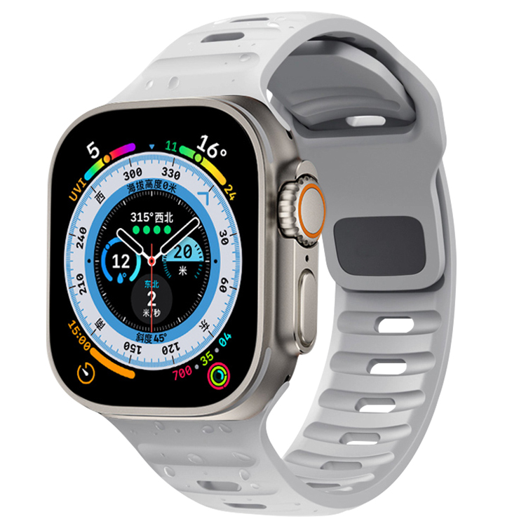 

Vobafe Часы Strap Apple Compatibility Silicone Material, Square buckle silicone - blue-gray