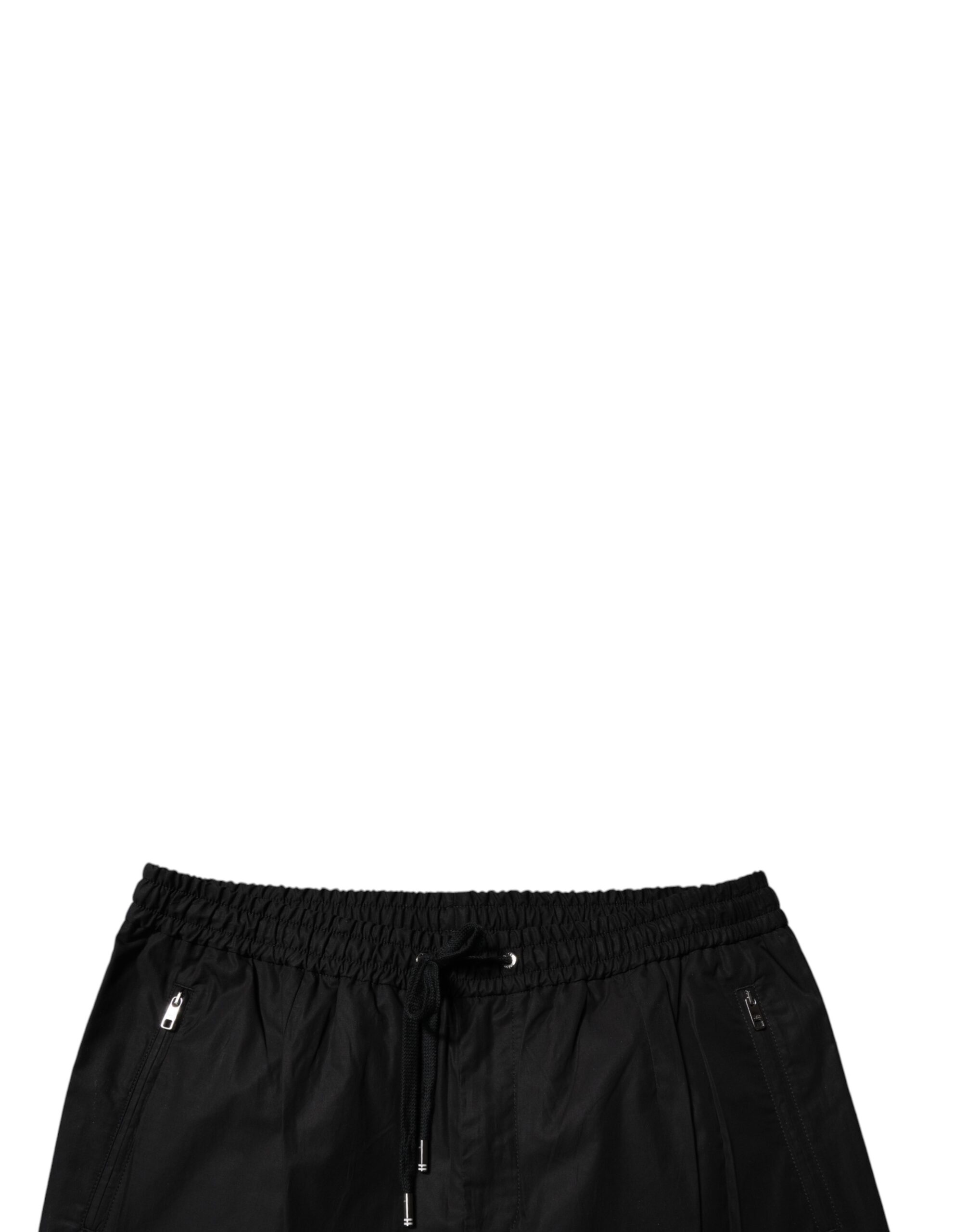 Черные хлопковые мужские спортивные штаны Jogger Dolce & Gabbana — фото 4