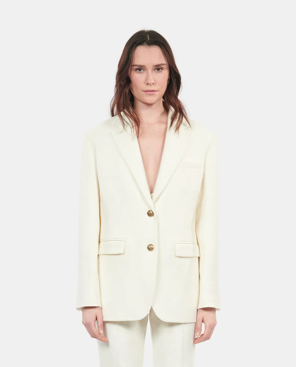 

Женский блейзер свободного кроя с застежкой на пуговицы The Kooples, цвет Crudo