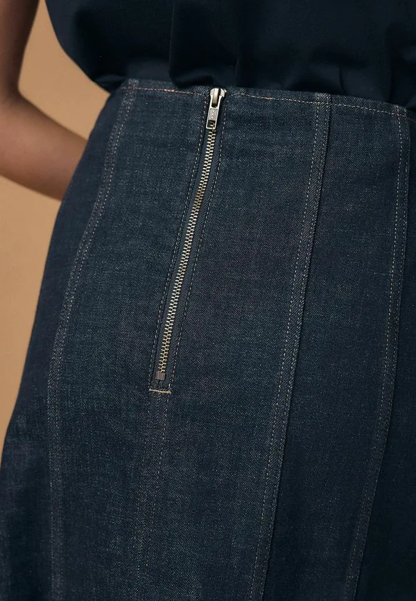 Длинная джинсовая юбка миди с полным швом Next, Denim Rinse — фото 2