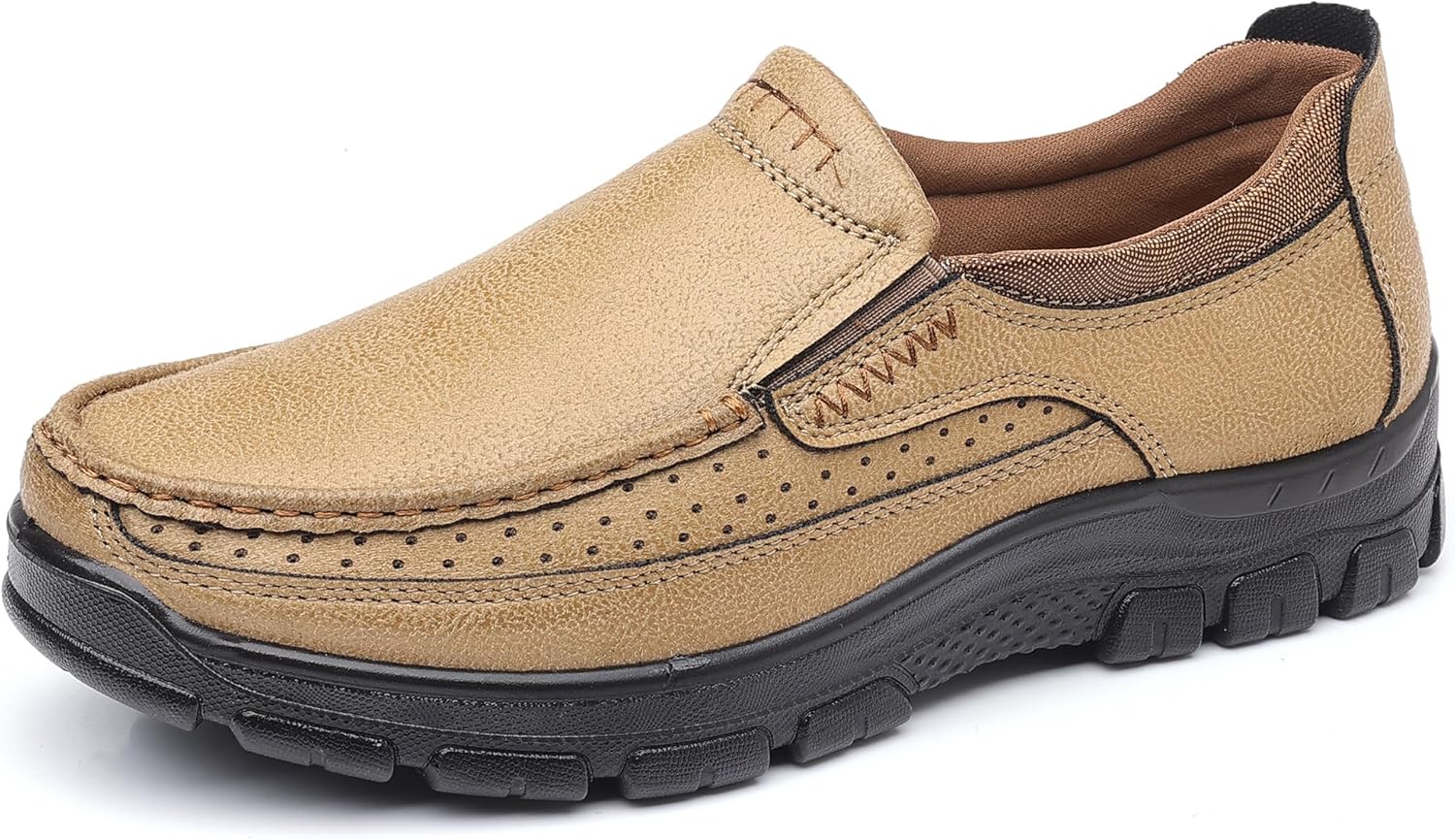 

Мужские повседневные лоферы COSIDRAM, легкие, комфортные, стильные туфли для офиса и ходьбы, A/Tan