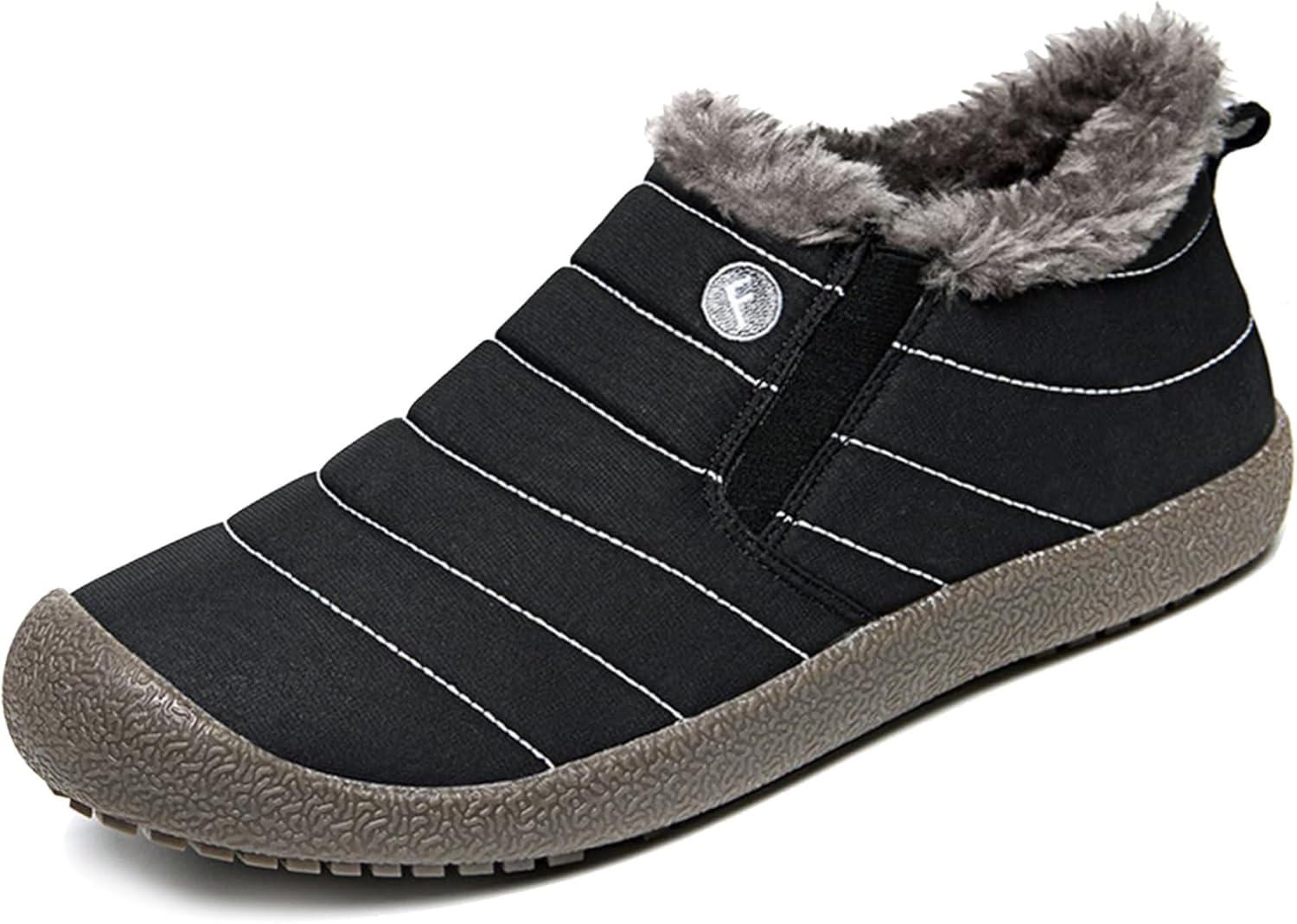 

Мужские водонепроницаемые ботинки YAMIELO, женские сапоги для снега, теплые ботинки с плюшевой подкладкой, противоскользящие, черный