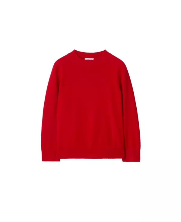 

Детский шерстяной кашемировый свитер в клетку с нашивками - для малышей и детей постарше Burberry, красный