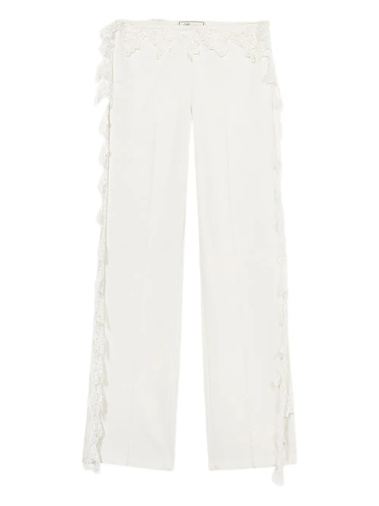 

Blumarine брюки с кружевом, белый