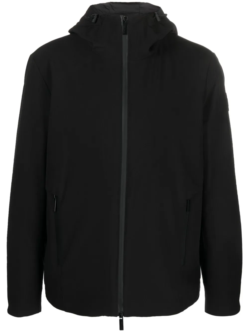 

Куртка на молнии с капюшоном и нашивкой-логотипом WOOLRICH, черный