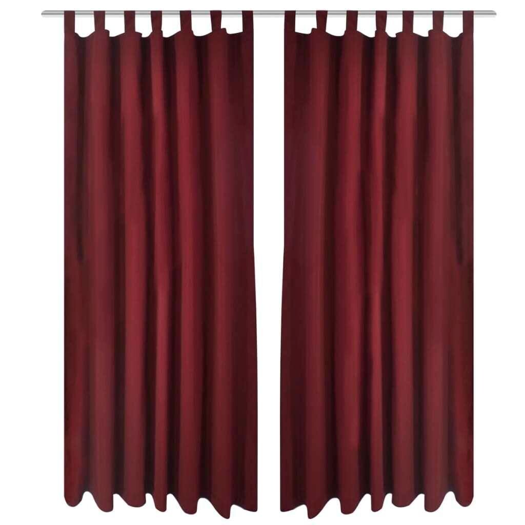 

Шторы из атласа 2-части 140 х 225 см темно-красные. DKD HOME DECOR