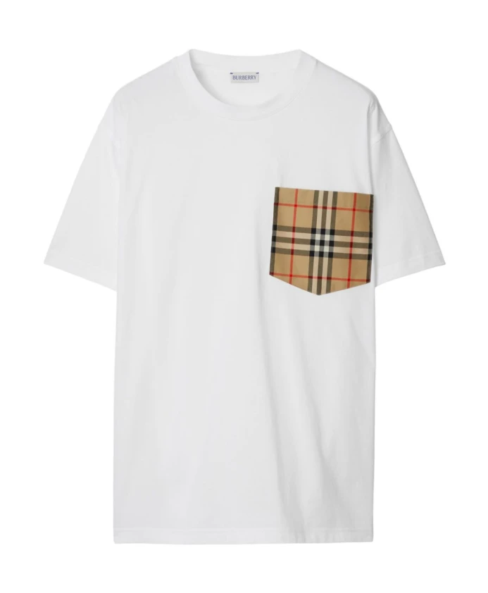 

Футболка из джерси в клетку Vintage Check Burberry, белый