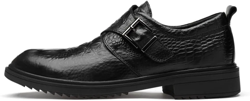 Лоферы кожаные Mens Dress Loafers Luxury Leather Slip-on, черный CHUUMEE — фото 4