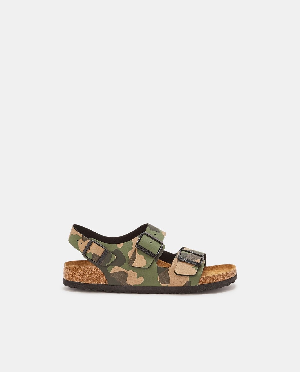 

Зеленые босоножки для мальчика с двойной пряжкой Birkenstock