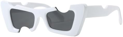 

Винтажные солнцезащитные очки «кошачий глаз» с вырезом для глаз, модель 2026 года, для женщин, модные хип-хоп солнцезащитные очки, мужские панк-очки, белые очки MTZJH, C7