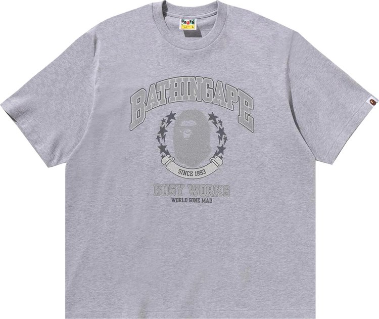 

Футболка BAPE Bathing Ape Relaxed Fit 'Grey', серый