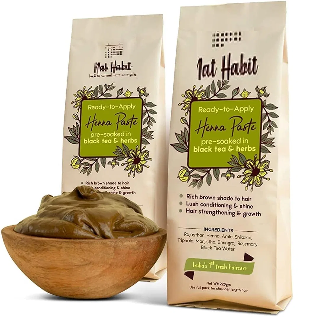Готовая паста хны «NAT Habit - Back to Natural Secrets Everyday Henna Paste» 220 г, темно-коричневая, 2 шт. от Verem Pub