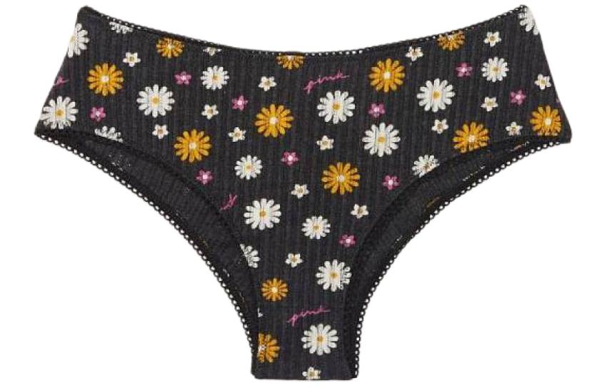 

VICTORIA'S SECRET Трусы женские 1 упаковка Бежевый с принтом ромашки