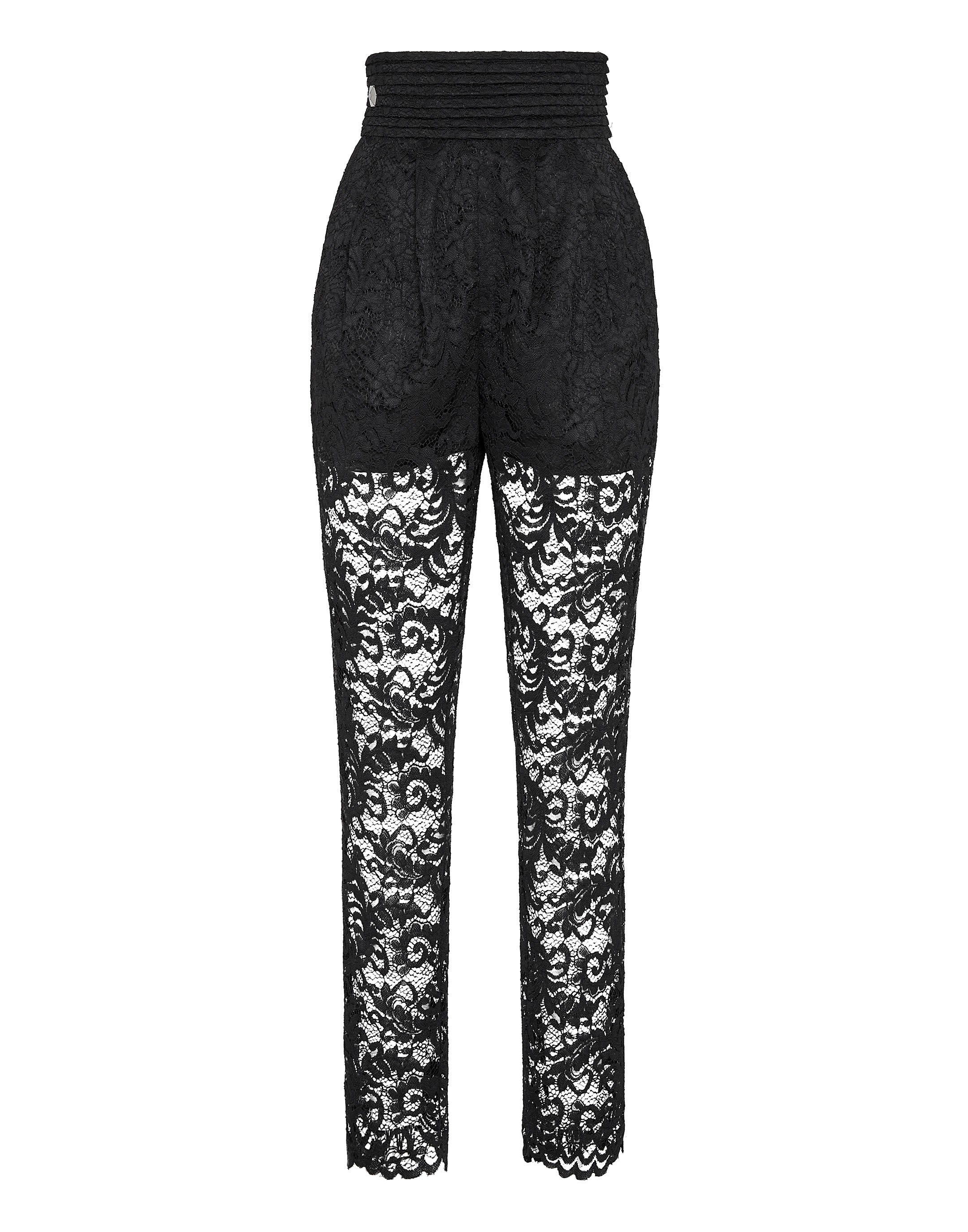 

Длинные брюки кружево PHILIPP PLEIN, черный