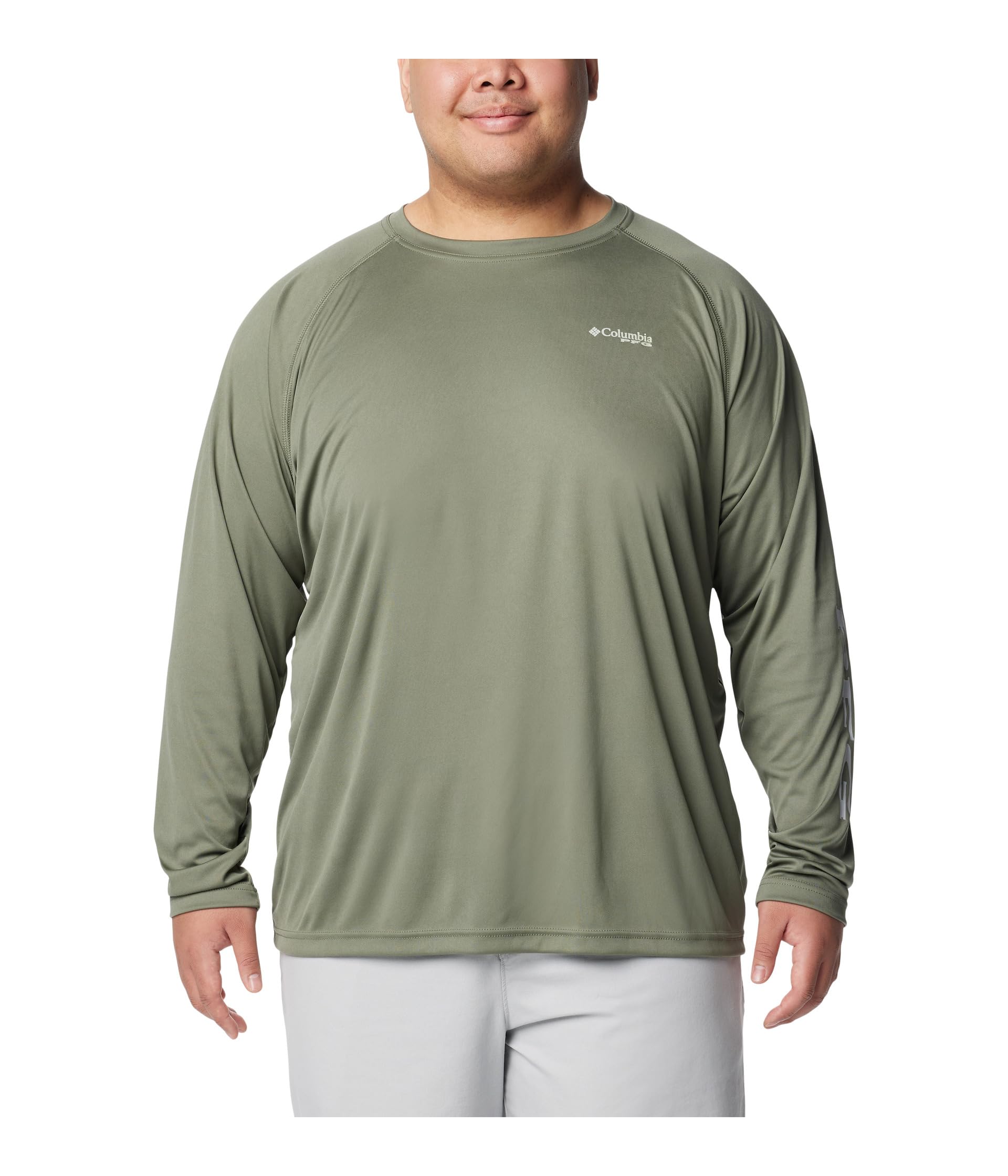 

Рубашка Columbia Big & Tall Terminal Tackle L/S Shirt, Cypress/Cool Grey Logo