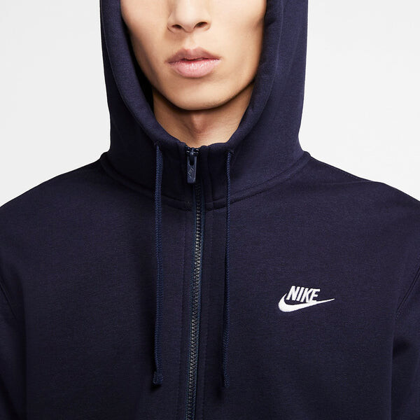 Куртка Nike Sportswear Club Fleece Full-Zip Hoodie 'Blue', синий — фото 2