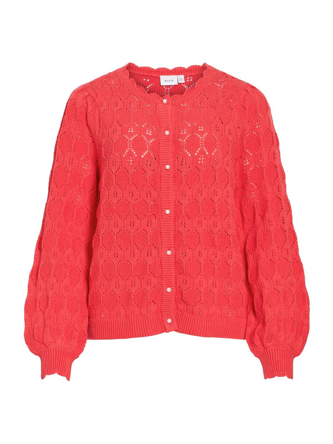

VILA Кардиган 'VILowen' вязаный в светло-красном цвете