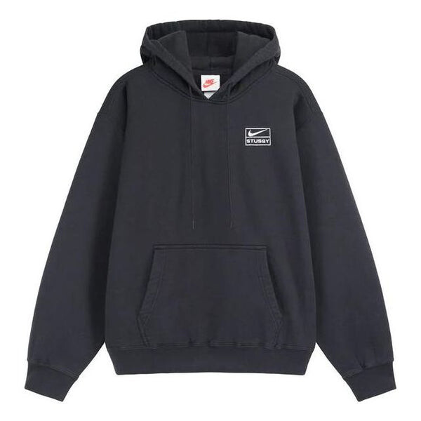 

Толстовка x stussy logo hoodie 'black' Nike, мультиколор