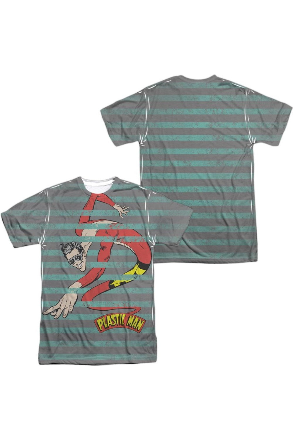 

Футболка с коротким рукавом из полиэстера DC Comics Plastic Stripes для взрослых Gildan, белый