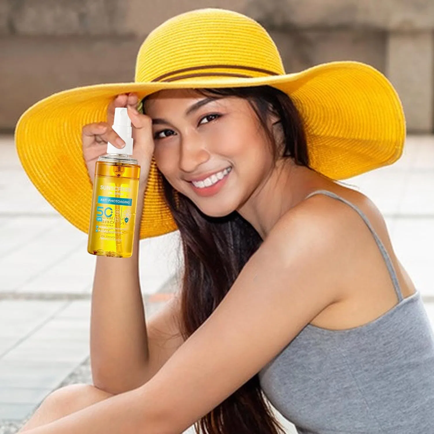 Солнцезащитный спрей для лица SPF50+ PA++++ Watery Essence, 100 мл, желтый — фото 2