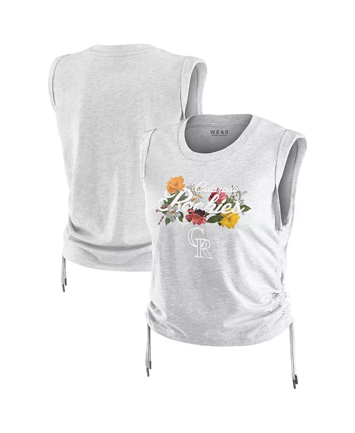 

Женская майка Colorado Rockies цвета «меланж» с защипом WEAR by Erin Andrews