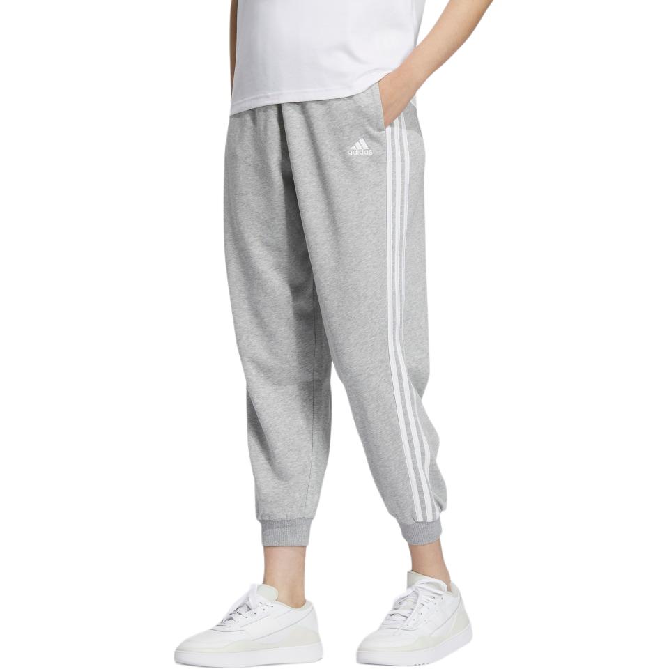 Футболка Adidas вязаная спортивная женская средний размер серый меланж/белый — фото 3