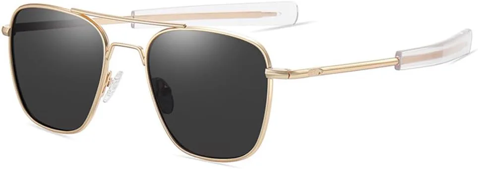 

Классические поляризованные солнцезащитные очки для мужчин, винтажные очки для вождения, солнцезащитные очки для мужчин gafas de sol hombre KTUCN, Black Golden