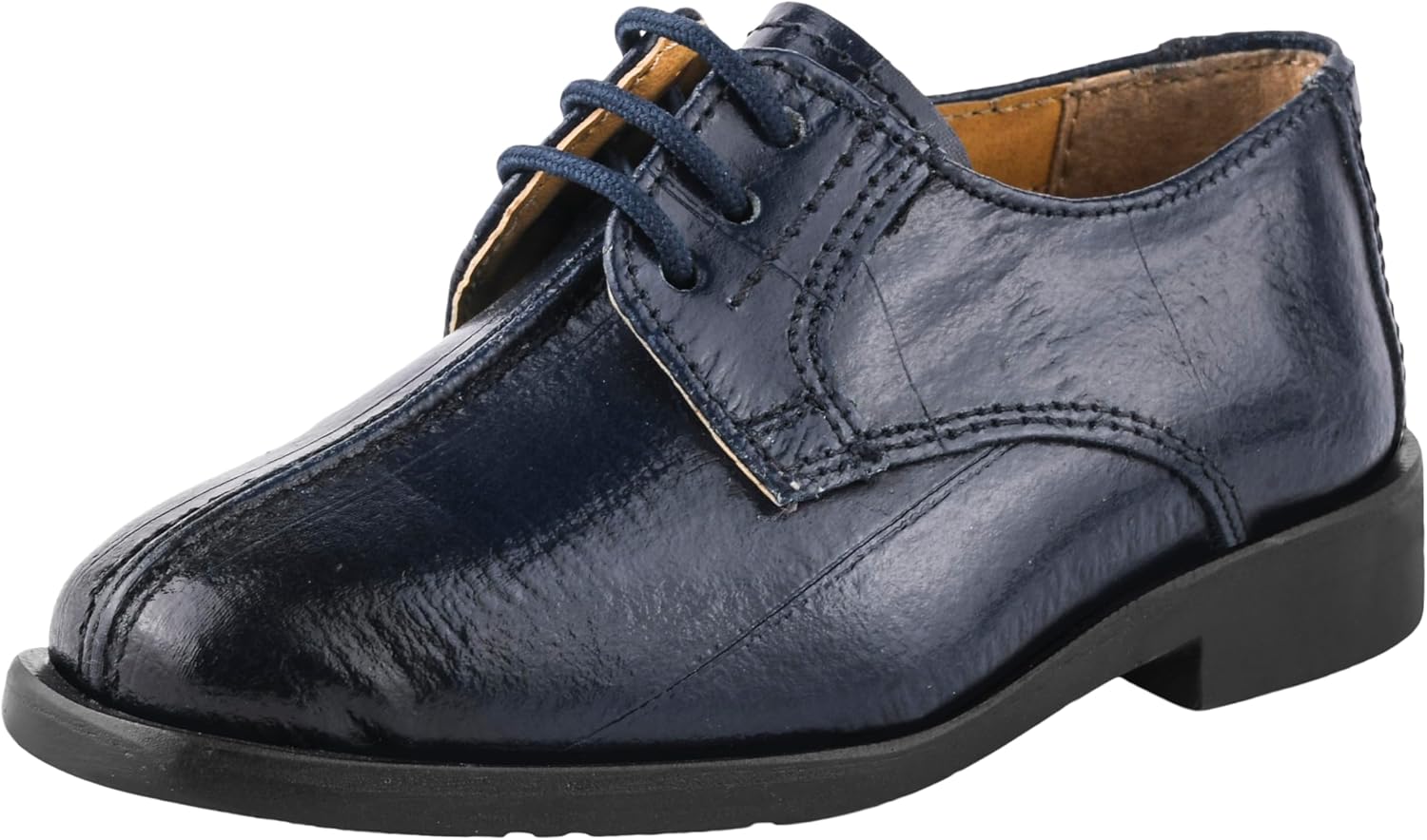 

Детские туфли LIBERTYZENO с животным принтом из натуральной кожи для детей и малышей, оксфорды на шнуровке, для Рождества, темно-синий