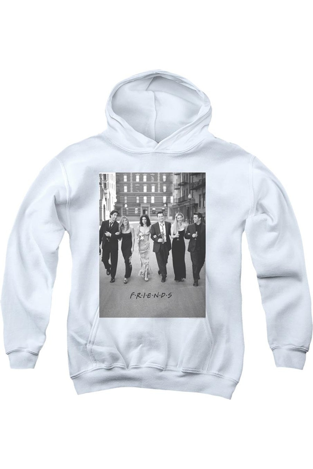 

Молодежная толстовка с капюшоном Friends Walk The Streets Gildan, белый