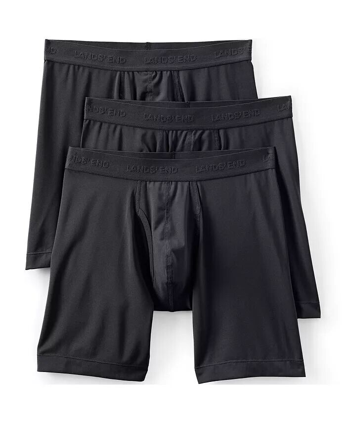 

Мужские трусы-боксеры Flex Performance, 3 шт. в упаковке Lands' End, черный