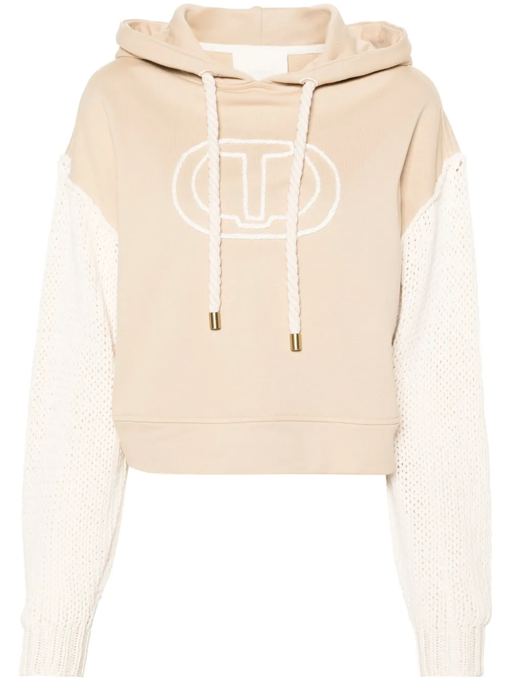 

Худи с вышитым логотипом TWINSET, нейтральный