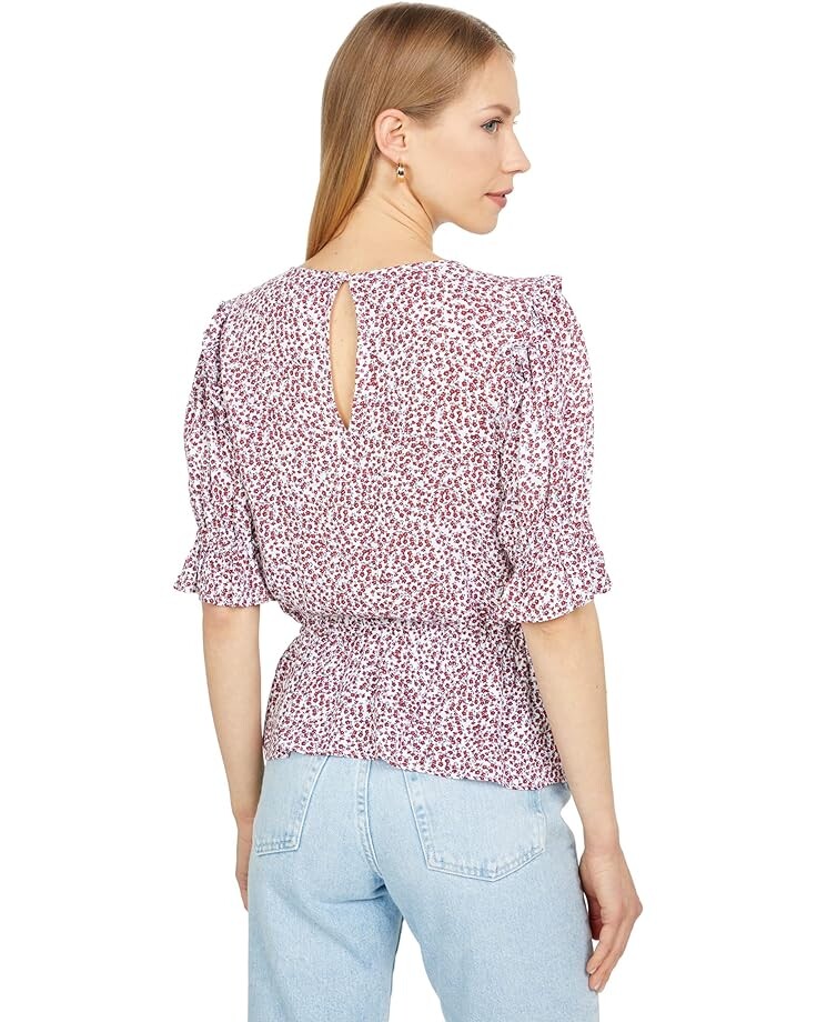 

Топ 1.STATE Elbow Sleeve Crew Neck Peplum Top, цвет Delightful Ditsy