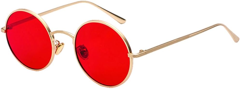 

Солнцезащитные очки MUTYNE в золотой круглой металлической оправе, мужские, в стиле ретро, ​​летние, женские, с красными линзами, унисекс, желтые, розовые, черные, Gold With Red