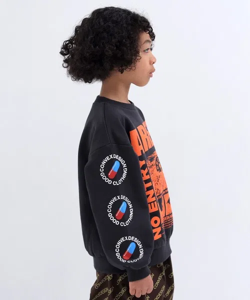 Толстовка из футера с начесом Area бренд トレーナー черный