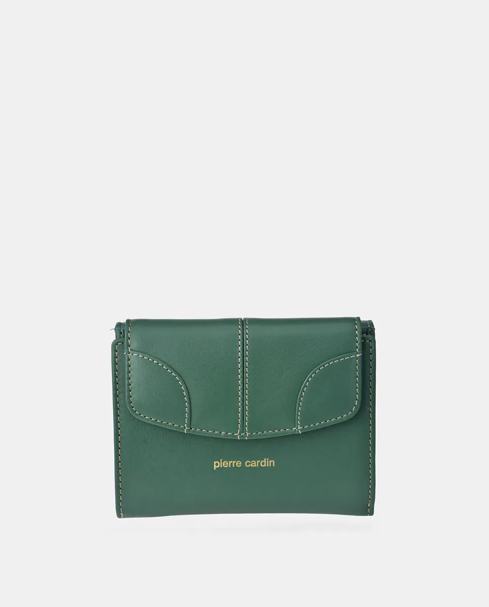 

Компактный кожаный кошелек Pierre Cardin, зеленый