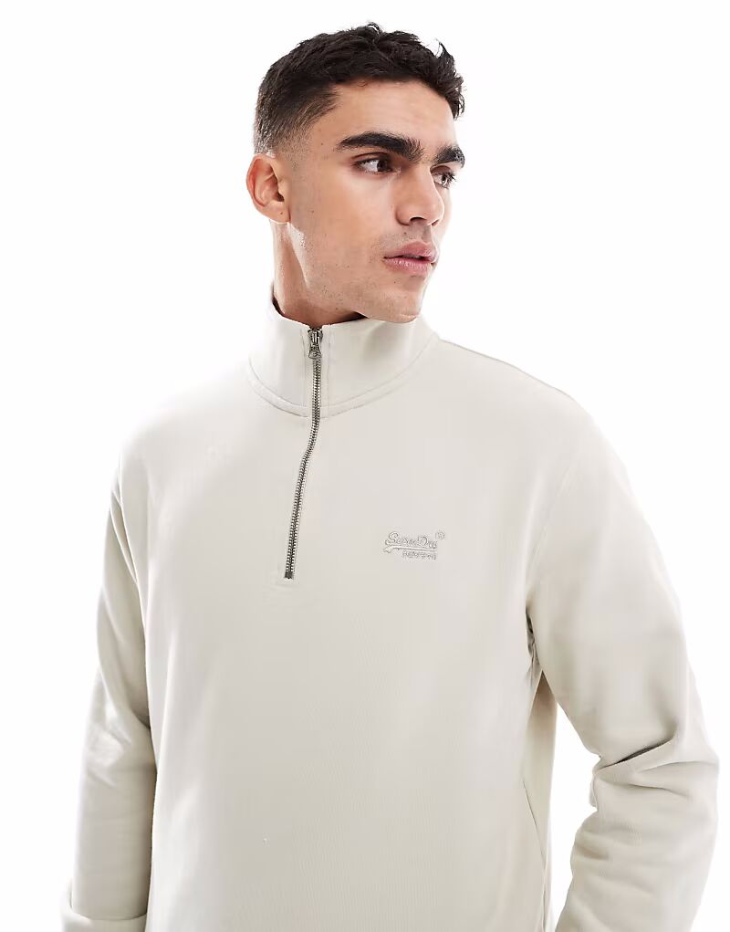 

Толстовка с логотипом Superdry Essential цвета светло-бежевый
