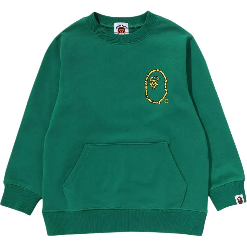 Детский свитшот Crew Neck Moderate A BATHING APE, черный — фото 3