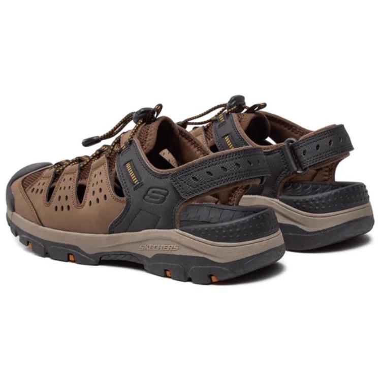 Skechers Антискользящие износостойкие речные треккинговые туфли мужские коричневый черный - коричневый/черный, цвет Brown/Black — фото 3