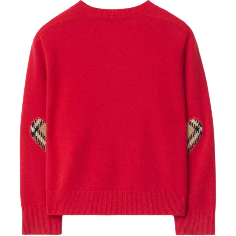 Детский свитер Crew Neck Moderate Burberry, красный — фото 3